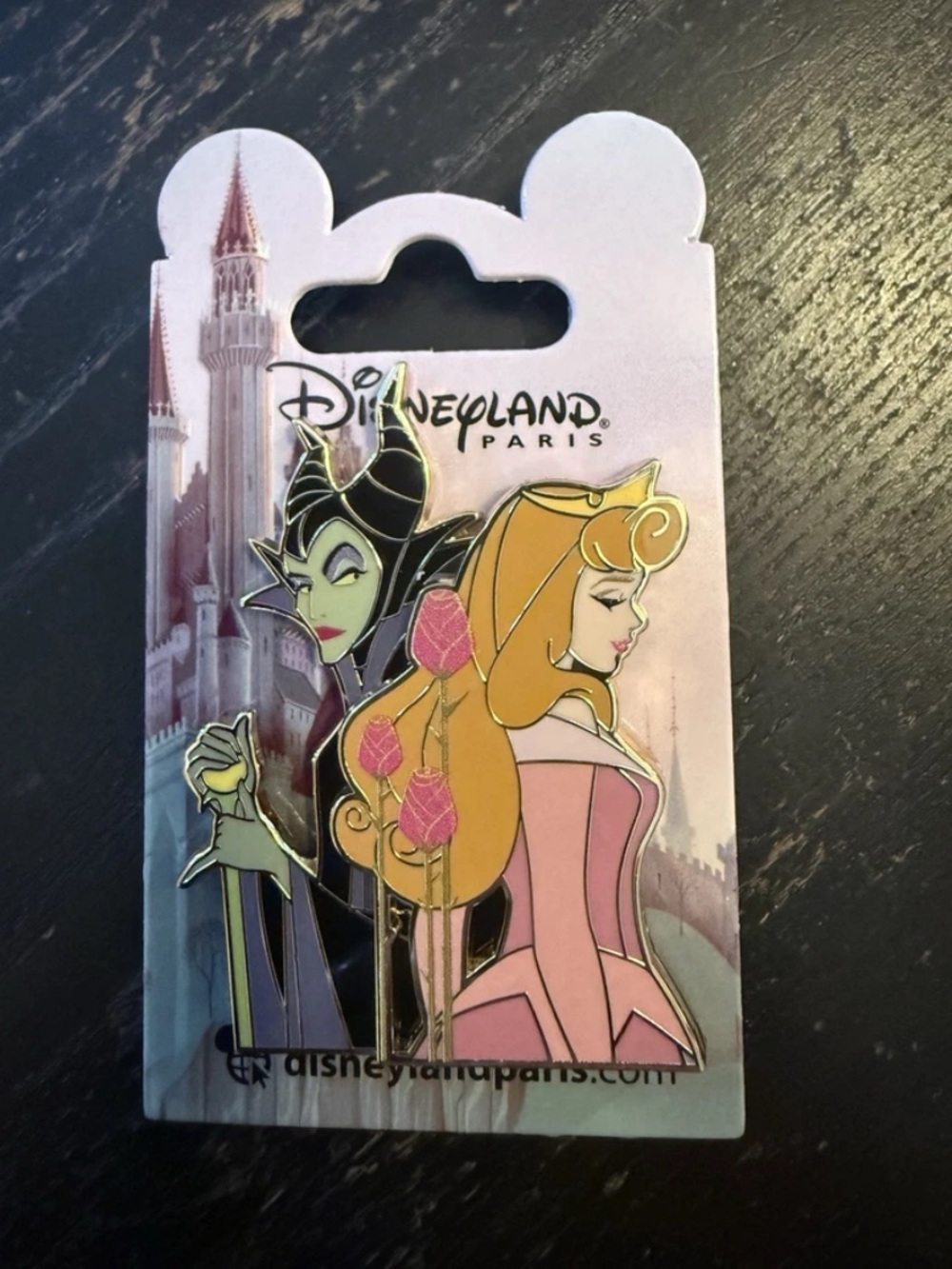 Disney DLP Paris Sleeping Beauty Aurora Maleficent Roses 2024 Disney Pin New